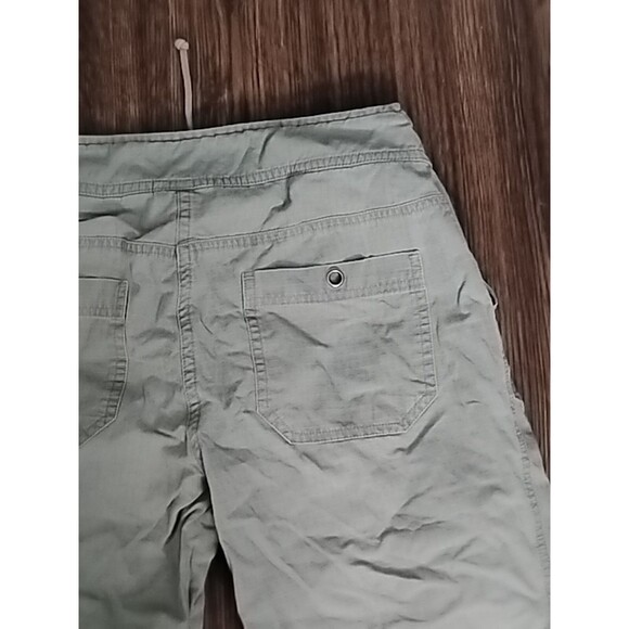 Ruff Hewn Pants Womens Size 4 Green Drawstring Cropped Casual Midrise - Picture 8 of 8